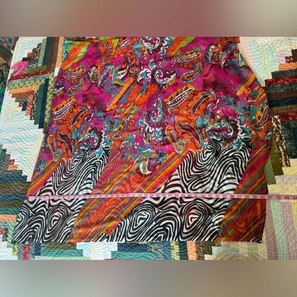 Beautiful Soft Vibrant Color Scarf/Shawl/Swimsuit Cover 39x80” Zebra Print Neon - Picture 6 of 8